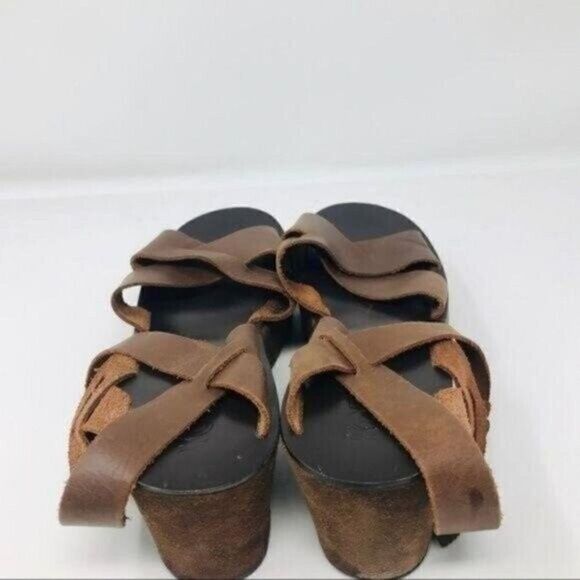 Kork Ease Ava womans Wedge Leather Sandals US9 EU41 B4 brown BoxP - Picture 5 of 8